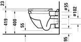 DURAVIT WC-Sitz Starck 3 Weiß ohne Absenkautomatik mit Edelstahl-Scharnieren