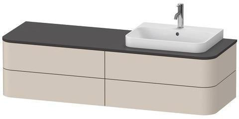 Duravit Waschtischunterbau Happy D.2 Plus 1600 mm taupe supermatt mit 4 Schubkästen