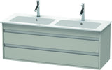 DURAVIT Ketho Waschtischunterbau 1270 mm betongrau matt mit 2 Schubkästen und Soft-Close