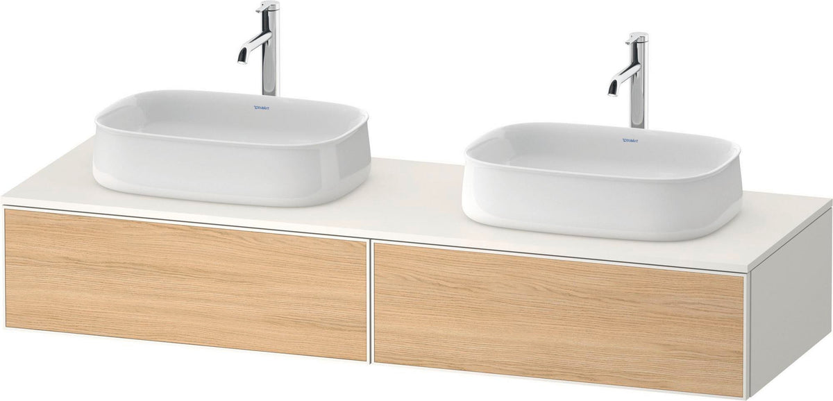 Duravit Zencha Konsolen-Waschtischunterbau 1600 mm Eiche Anthrazit mit 2 Auszügen