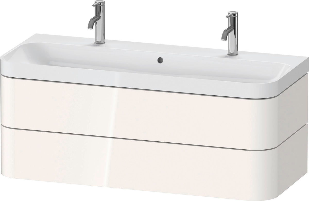 DURAVIT Happy D.2 Waschtischset 1175 mm mit 2 Schubkästen, Tip-on, Soft-Close, wandhängend