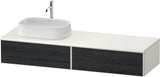 DURAVIT Zencha Konsolen-Waschtischunterbau 1600 mm Eiche Anthrazit mit 2 Auszügen