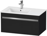 Duravit Ketho Waschtischunterbau 800 mm betongrau matt mit 1 Auszug und Soft-Close