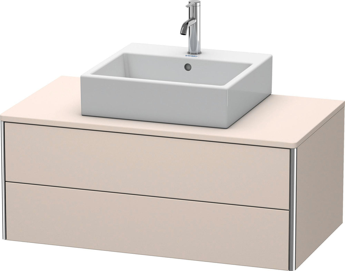 DURAVIT XSquare Waschtischunterbau 1000 mm Basalt Matt mit 2 Schubkästen und Tip-On-Technik