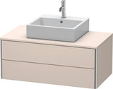 DURAVIT XSquare Waschtischunterbau 1000 mm Basalt Matt mit 2 Schubkästen und Tip-On-Technik