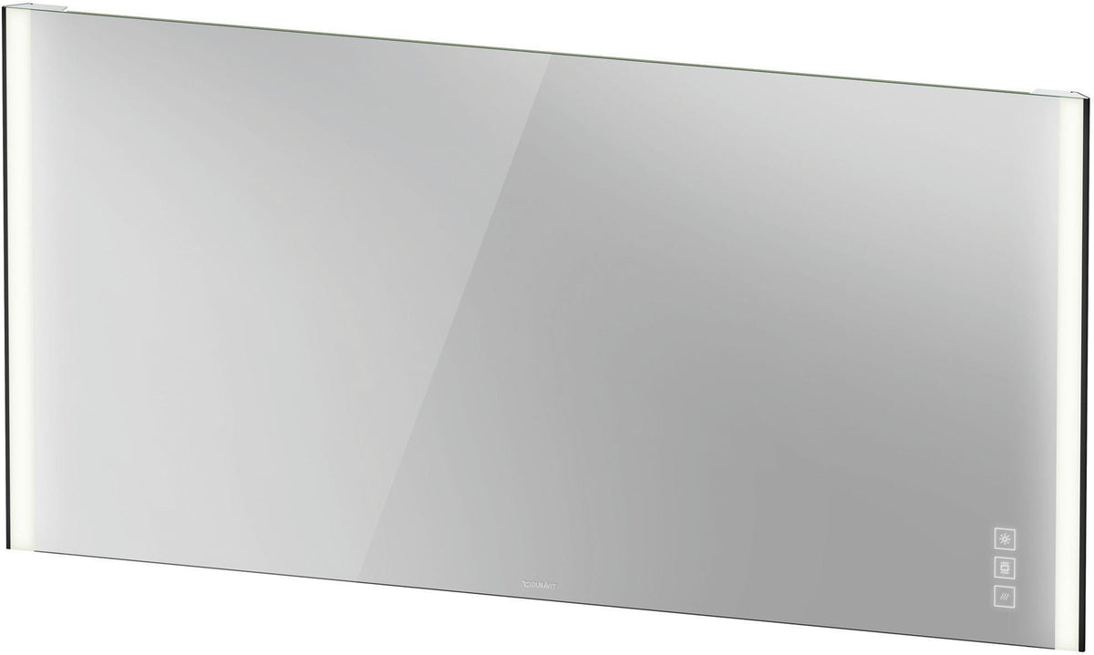 Duravit XViu Spiegel mit Beleuchtung 1020x800 mm schwarz matt – Touchless, IP44, Spiegelheizung