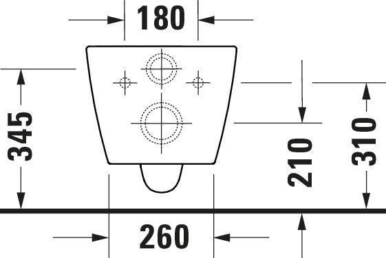 DURAVIT Wand-WC ME by Starck 540 mm spülrandlos weiß antibakteriell