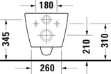 DURAVIT Wand-WC ME by Starck 540 mm spülrandlos weiß antibakteriell
