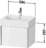 Duravit Waschtischunterbau XVIU 584 mm weiß matt mit Tip-On-Technik für Vero Air