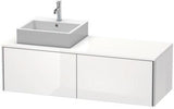Duravit XSquare Waschtischunterbau 1400 mm wandhängend mit Becken links in s-matt