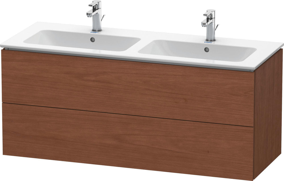 DURAVIT L-Cube Waschtischunterbau 1290 mm Amerikanischer Nussbaum, wandhängend, 2 Schubkästen