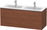 DURAVIT L-Cube Waschtischunterbau 1290 mm Amerikanischer Nussbaum, wandhängend, 2 Schubkästen