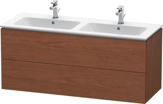 DURAVIT L-Cube Waschtischunterbau 1290 mm Amerikanischer Nussbaum, wandhängend, 2 Schubkästen