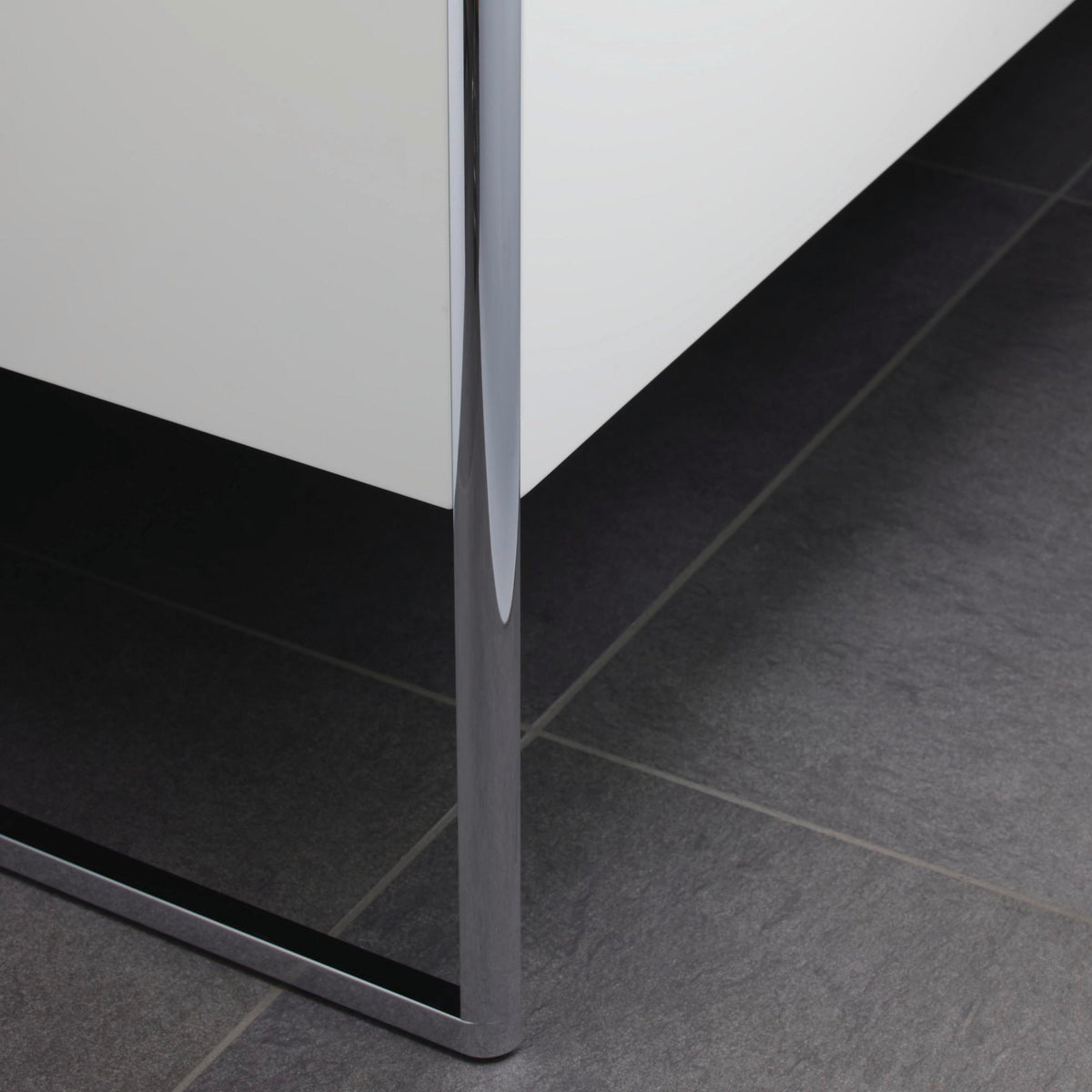 DURAVIT XSquare Konsolenwaschtischunterbau 1200 mm Graphit Supermatt, bodenstehend, 2 Schubkästen