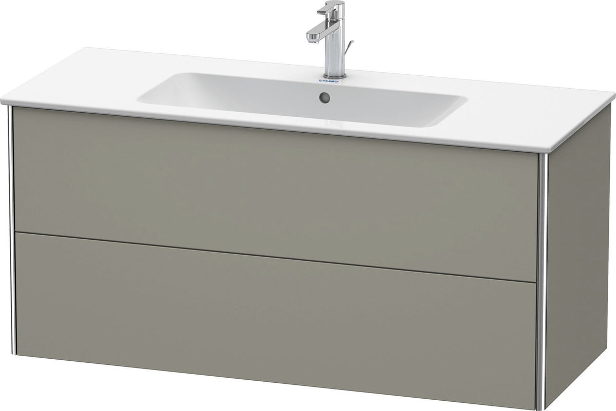 Duravit XSquare Waschtischunterbau 610 mm Nachtblau Seidenmatt mit 2 Schubkästen