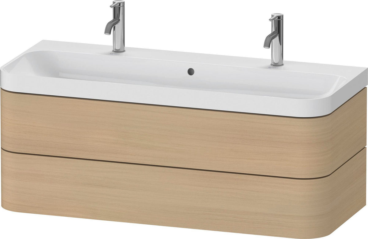 DURAVIT Happy D.2 Waschtischset 1175 mm mit 2 Schubkästen, Tip-on, Soft-Close, wandhängend