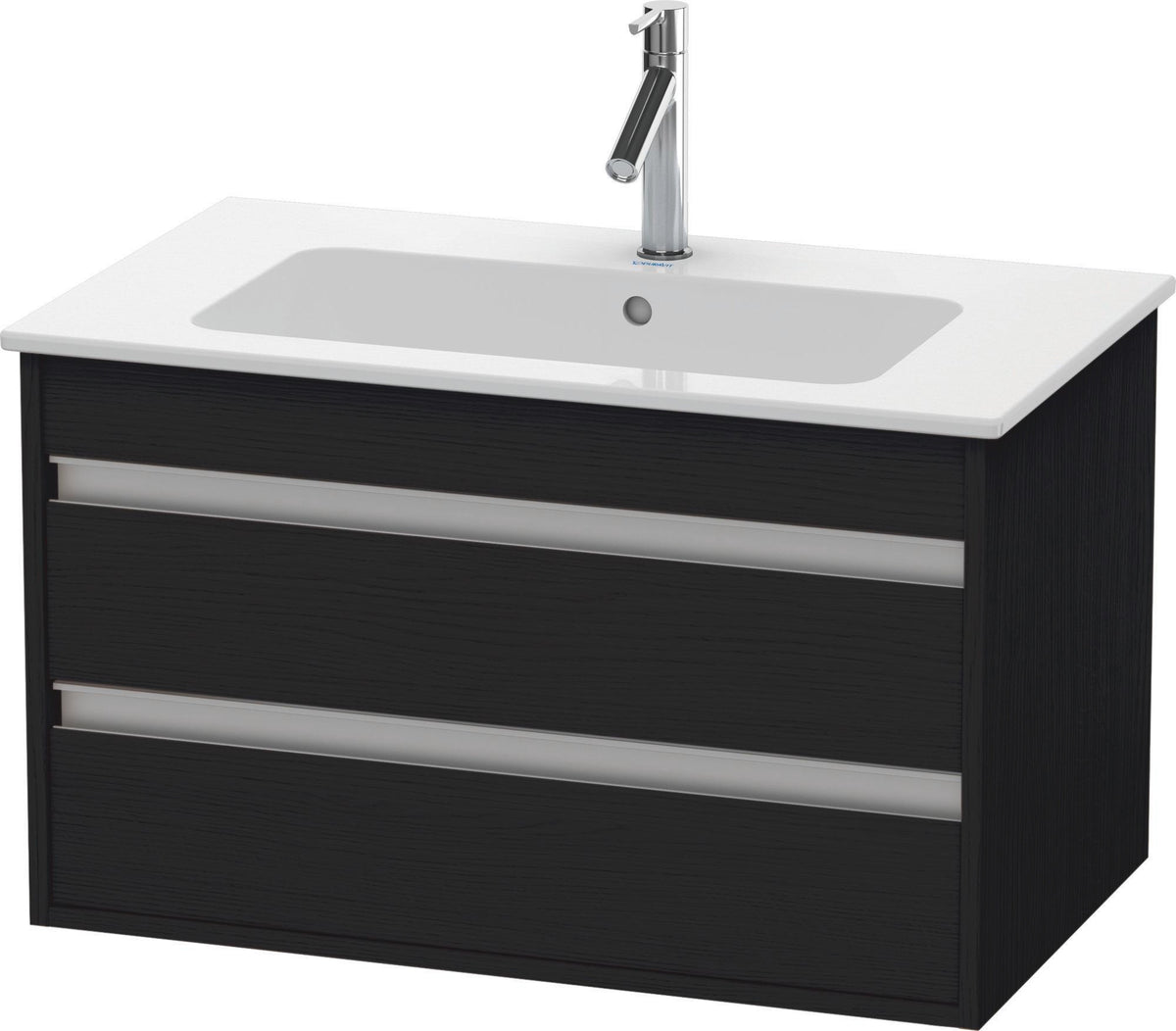 DURAVIT Ketho Waschtischunterbau 800 mm betongrau matt, 2 Schubladen, wandhängend, Soft-Close