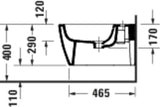 DURAVIT Wand-Bidet Soleil by Starck 540 mm Weiß Hochglanz mit Überlauf und verdeckter Befestigung