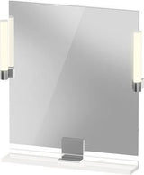 DURAVIT Sivida Spiegel 650 x 650 mm LED dimmbar mit Sensorschalter und Aufsatzleuchte Chrom/Weiß Matt