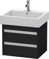 DURAVIT Ketho Waschtischunterbau wandhängend 550 mm, 2 Schubkästen, basalt matt