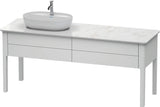 DURAVIT Luv Waschtischunterbau bodenstehend 1733 mm, 2 Auszüge, weiß seidenmatt, Becken links