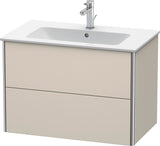 Duravit XSquare Waschtischunterbau 610 mm Nachtblau Seidenmatt mit 2 Schubkästen