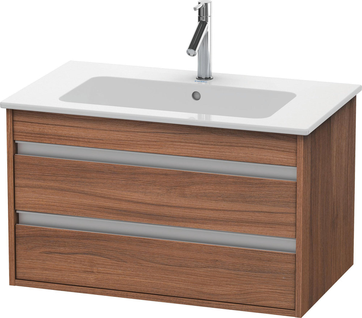 DURAVIT Ketho Waschtischunterbau 800 mm betongrau matt, 2 Schubladen, wandhängend, Soft-Close