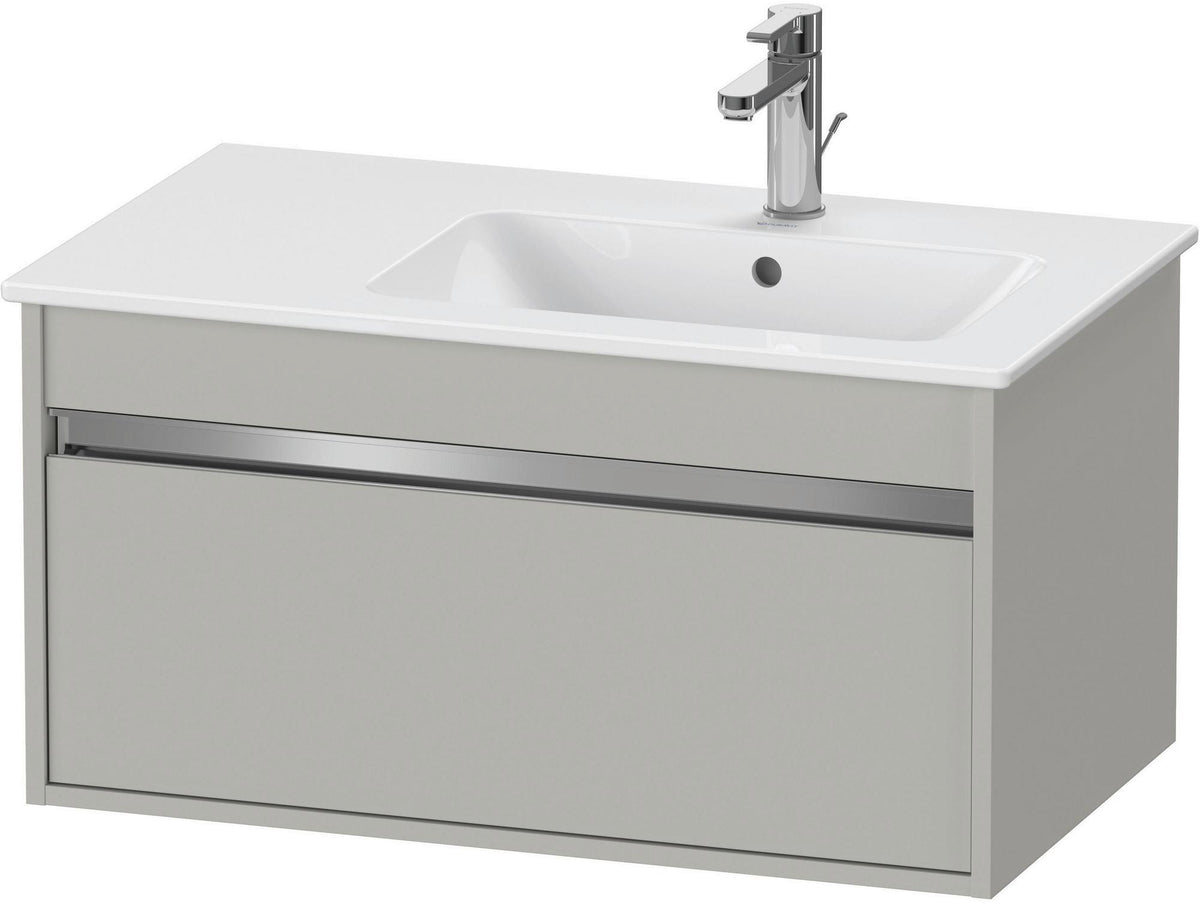 Duravit Ketho Waschtischunterbau 800 mm betongrau matt mit 1 Auszug und Soft-Close
