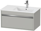 Duravit Ketho Waschtischunterbau 800 mm betongrau matt mit 1 Auszug und Soft-Close