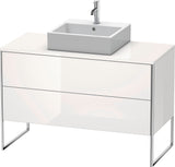 DURAVIT XSquare Konsolenwaschtischunterbau bodenstehend Eiche Schwarz 1200 mm mit 2 Schubkästen
