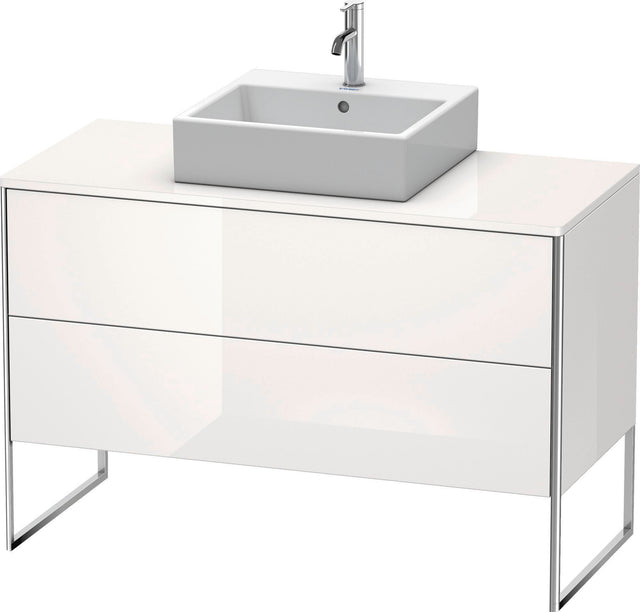 DURAVIT XSquare Konsolenwaschtischunterbau bodenstehend Eiche Schwarz 1200 mm mit 2 Schubkästen