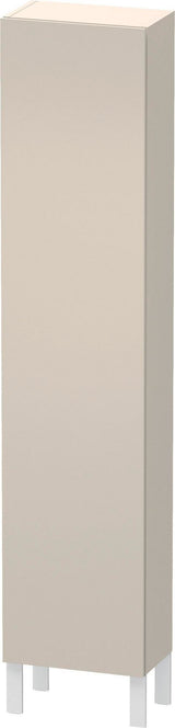 DURAVIT L-Cube Hochschrank 400 mm wandhängend mit Soft-Close-Tür in Taupe matt