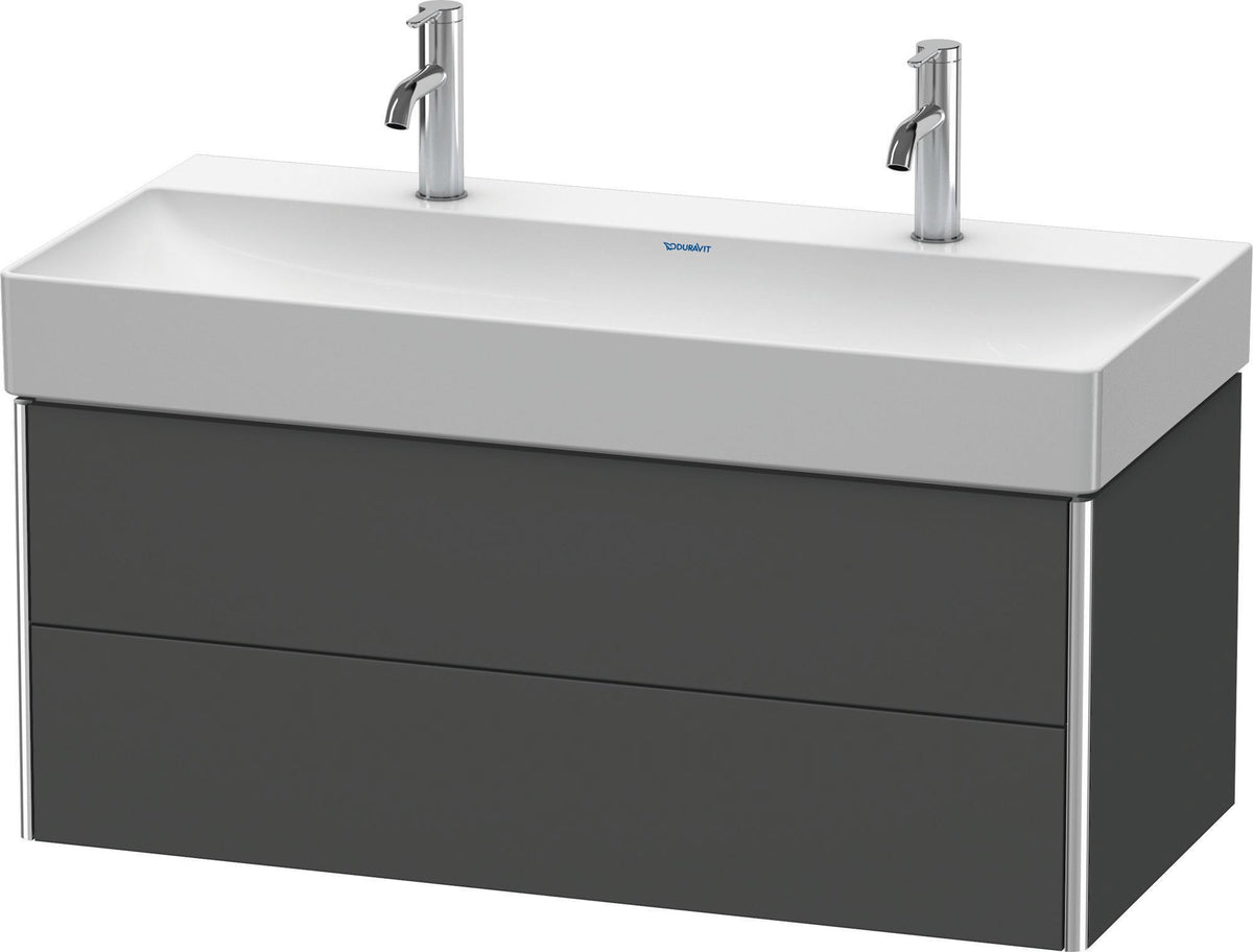 Duravit XSquare Waschtischunterbau 984 mm mit 2 Schubkästen in Graphit Matt