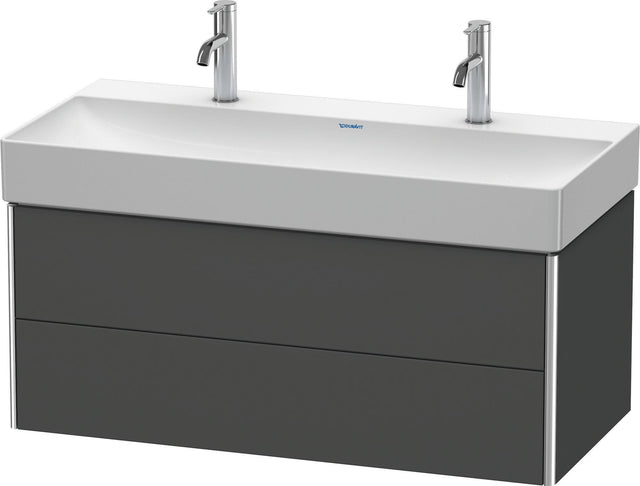 Duravit XSquare Waschtischunterbau 984 mm mit 2 Schubkästen in Graphit Matt