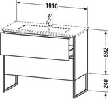 Duravit XSquare Waschtischunterbau 1010 mm mit 2 Auszügen, s-matt, Eiche Ahorn, Midi