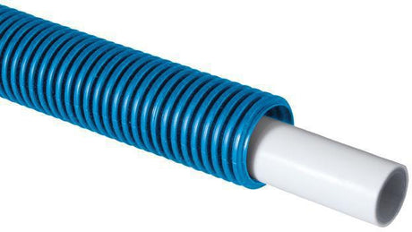 MULTITUBO Alu-Verbundrohr 16x2mm weiß im blauen Schutzrohr – 75 m VPE
