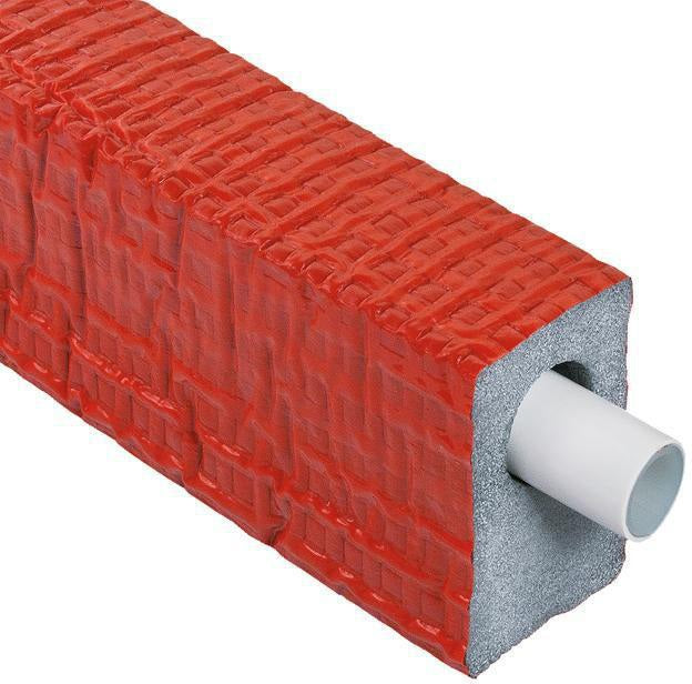 MULTITUBO Alu-Verbundrohr EXZ 26 weiß, wärmegedämmt rot, 16x2 mm, 25 m Ring