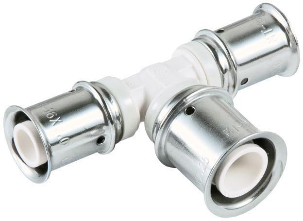 MULTITUBO Press-T-Stück aus PPSU 16x16x16mm – DVGW & KIWA zertifiziert, 10er-Pack