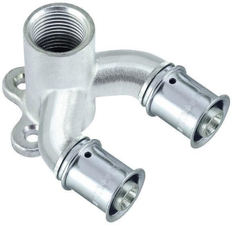 MULTITUBO Press-U-Wandscheibe IG mit Flansch 16x1/2"x16 mm – 10 Stück
