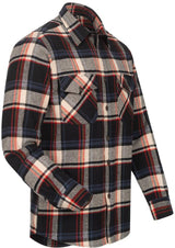 CRAFTLAND Flanellhemd TURRELL Schwarz/Marine/Beige/Rot Kariert Gr. S – 100% Baumwolle, 290 g/m²