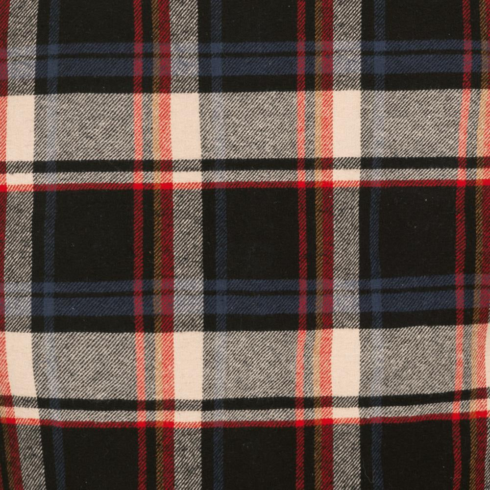 CRAFTLAND Flanellhemd TURRELL Schwarz/Marine/Beige/Rot Kariert Gr. S – 100% Baumwolle, 290 g/m²