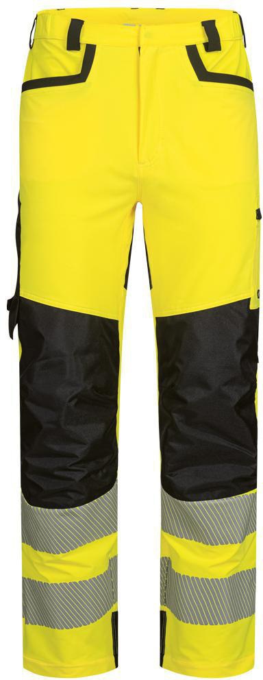 ELYSEE Warnschutzbundhose REIMS Gr.48 gelb/schwarz – 4-Wege-Stretch, UV-Schutz, EN ISO 20471 Kl.2