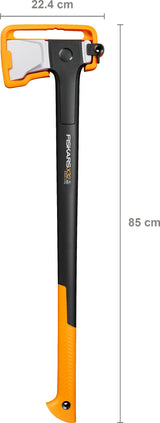 FISKARS Spaltaxt X24-S mit 600 mm FiberComp-Griff und doppelt gehärteter Klinge
