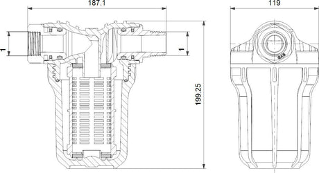 GRUNDFOS Saugfilter SCALA1 – Schutz vor Sand und Ablagerungen für Hauswasseranlagen