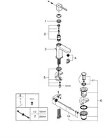 GROHE Plus Einhand-Waschtischbatterie S-Size mit OpenCold Kaltstart-Funktion Chrom
