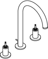 GROHE Atrio Private Collection 3-Loch Waschtischbatterie Chrom – Zweigriffig mit schwenkbarem Auslauf