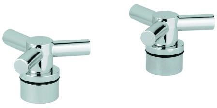 GROHE Atrio Kreuzgriffe 18026_3 – 2 Stück, Chrom, mit H/C-Markierung