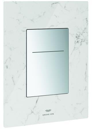 GROHE Arena Aqua Tiles WC-Betätigung 104644 eckig chrom – 2-Mengen pneumatisch