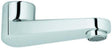 GROHE Gussauslauf 13269 chrom – schwenkbarer Auslauf mit Laminarstrahlregler, 117 mm Ausladung