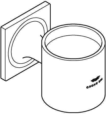 GROHE Allure Halter für Glas oder Seifenspender – Metall, verdeckte Befestigung, cool sunrise geb.
